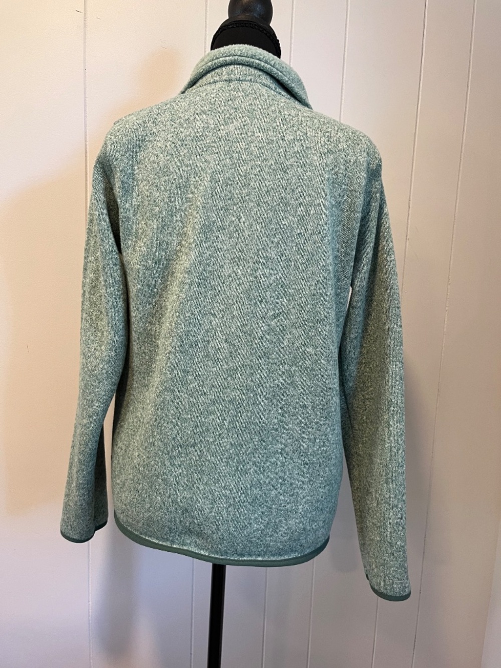 Eddie Bauer sz M Full Zip Fleece Sweater Jacket Cabincore Hike Gorpcore Barncoat - Picture 3 of 12